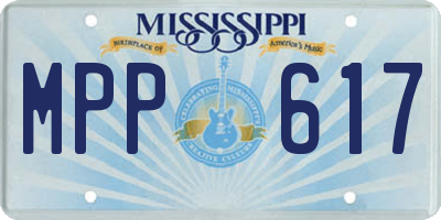 MS license plate MPP617