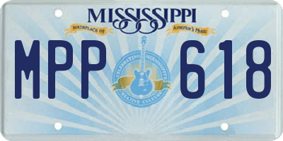 MS license plate MPP618