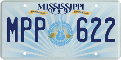 MS license plate MPP622