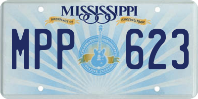 MS license plate MPP623
