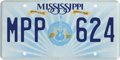 MS license plate MPP624