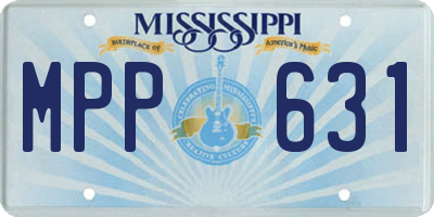 MS license plate MPP631