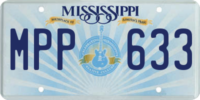 MS license plate MPP633