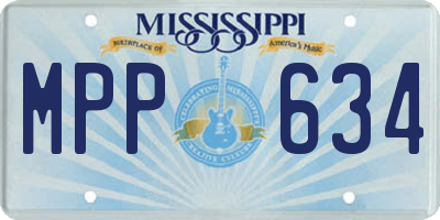 MS license plate MPP634