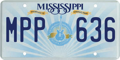 MS license plate MPP636