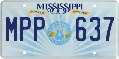 MS license plate MPP637
