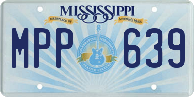 MS license plate MPP639
