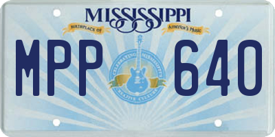 MS license plate MPP640