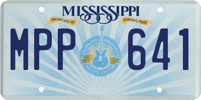 MS license plate MPP641