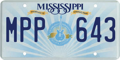 MS license plate MPP643