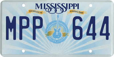 MS license plate MPP644