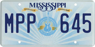 MS license plate MPP645