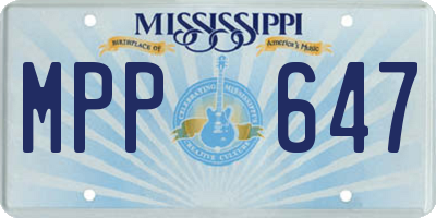 MS license plate MPP647