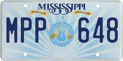 MS license plate MPP648