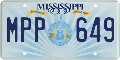MS license plate MPP649