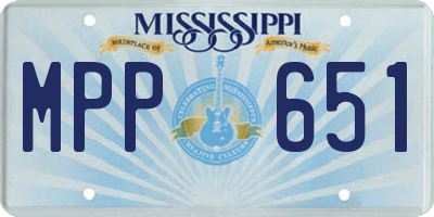 MS license plate MPP651