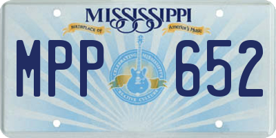 MS license plate MPP652