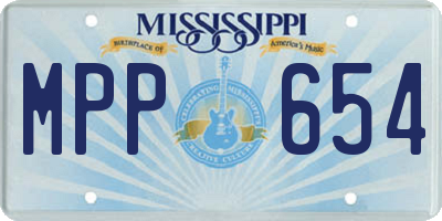 MS license plate MPP654