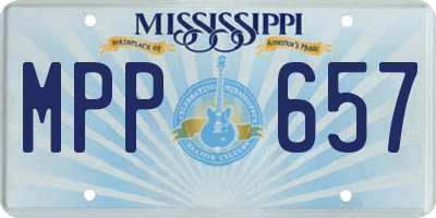 MS license plate MPP657