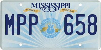 MS license plate MPP658