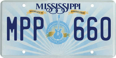 MS license plate MPP660