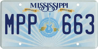 MS license plate MPP663