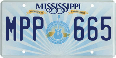 MS license plate MPP665