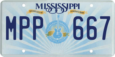 MS license plate MPP667