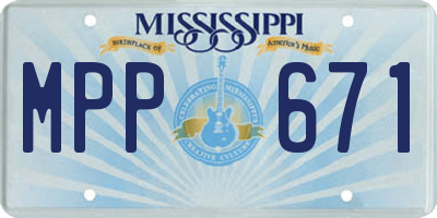 MS license plate MPP671