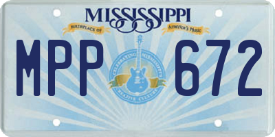 MS license plate MPP672