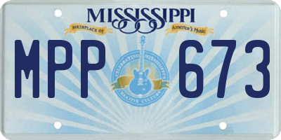 MS license plate MPP673