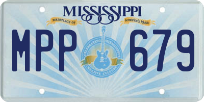 MS license plate MPP679