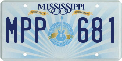 MS license plate MPP681