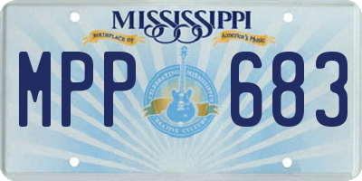 MS license plate MPP683