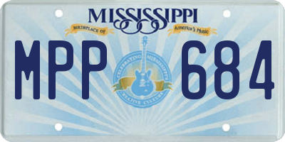 MS license plate MPP684