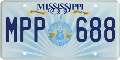 MS license plate MPP688