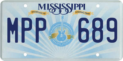 MS license plate MPP689