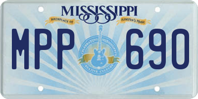 MS license plate MPP690