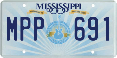 MS license plate MPP691