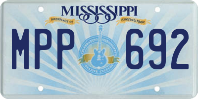 MS license plate MPP692