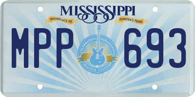 MS license plate MPP693