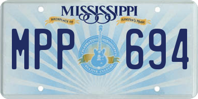 MS license plate MPP694