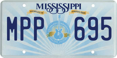 MS license plate MPP695