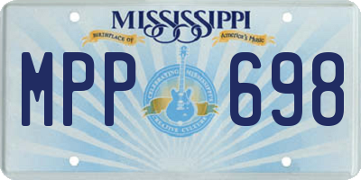MS license plate MPP698