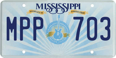 MS license plate MPP703