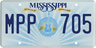 MS license plate MPP705
