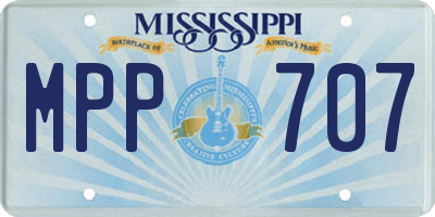 MS license plate MPP707