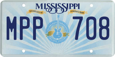 MS license plate MPP708