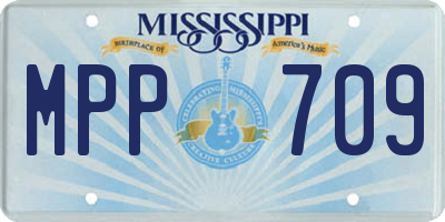MS license plate MPP709