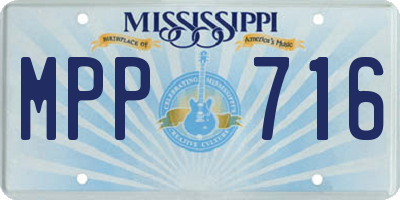 MS license plate MPP716